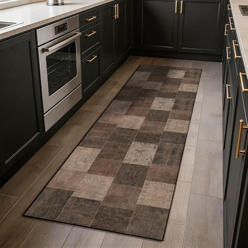 LIANLAM Silver Infused Washable Runner Rug for Hallway(2.7x10,Brown) by LIANLAM