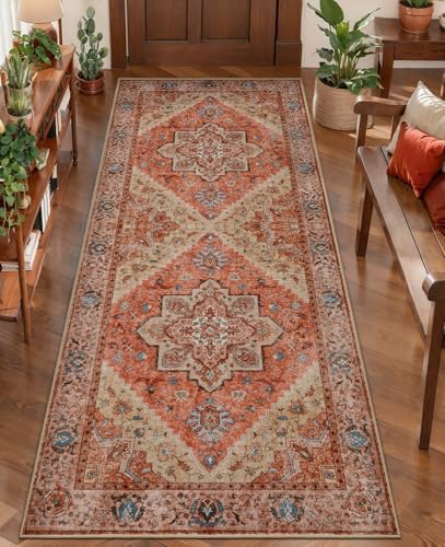 Tangsoo 2x6 Washable Runner Rugs for Hallways, Boho Non Slip Rug Runners by Tangsoo