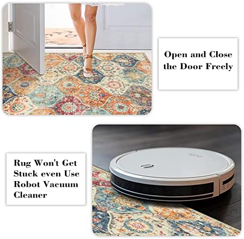 Lahome Moroccan Washable Round Area Rug, Soft Round Rugs 6ft Ultra-Thin - Image 5