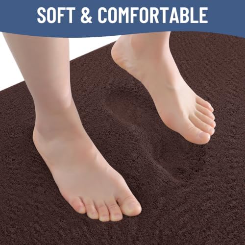 Smiry Memory Foam Bath Mat 45x27, Extra Soft Absorbent Bathroom Rugs - Image 3