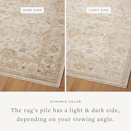 Loloi Magnolia Home Pace Natural/Gold 18" x 18" Sample Rug - Image 4