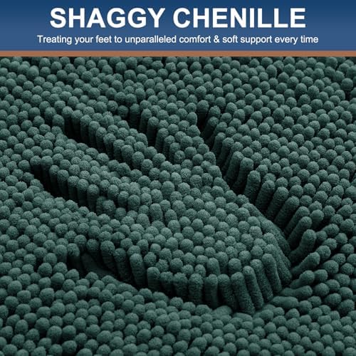 Smiry Bathroom Rugs 40X32, Luxury Chenille Extra Soft Absorbent Bath Mat - Image 3