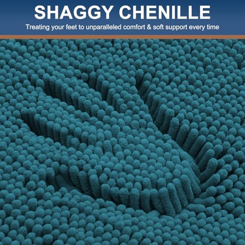 Smiry Bathroom Rugs 24X16, Luxury Chenille Extra Soft Absorbent Bath Mat - Image 3
