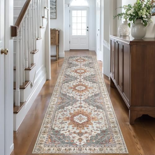 Tangsoo Oriental 2.6x10 Hallway Runner Rugs, Washable Non Slip Rug Runners - Image 3