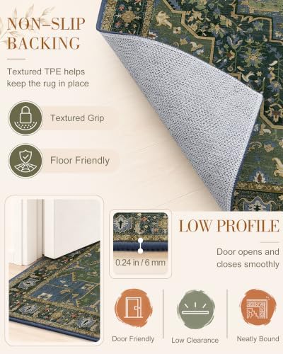 OLANLY 2'6"x12' Washable Runner Rug, Non Slip Carpet for Hallway Kitchen - Image 7