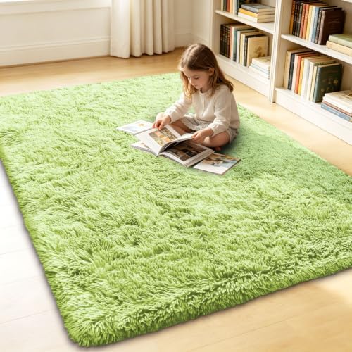Smiry Area Rugs for Living Room Bedroom 3x5 ft, Fluffy Washable Carpet by Smiry