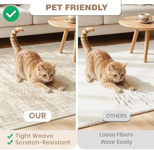 Kitchen Rugs Sets of 3, 2x3 2x4 2x5 Rug Runner,Beige - Image 6