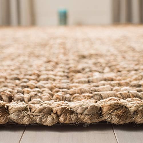 SAFAVIEH Natural Fiber Square Rug 4' Jute Knotted, Natural NF447A - Image 5