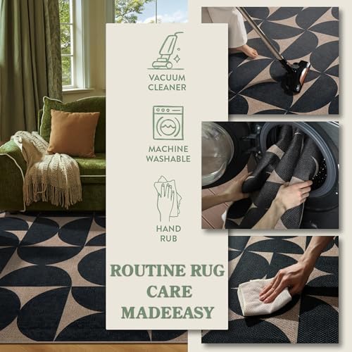 Lahome Semi Circle Easy Jute Kitchen Runner Rug, 2x6 Non Slip Runner Rug - Image 6