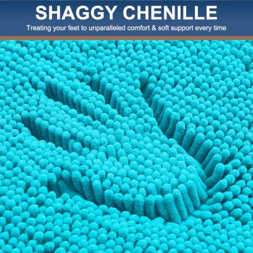 Smiry Bathroom Rugs 24X16, Luxury Chenille Extra Soft Absorbent Bath Mat - Image 3