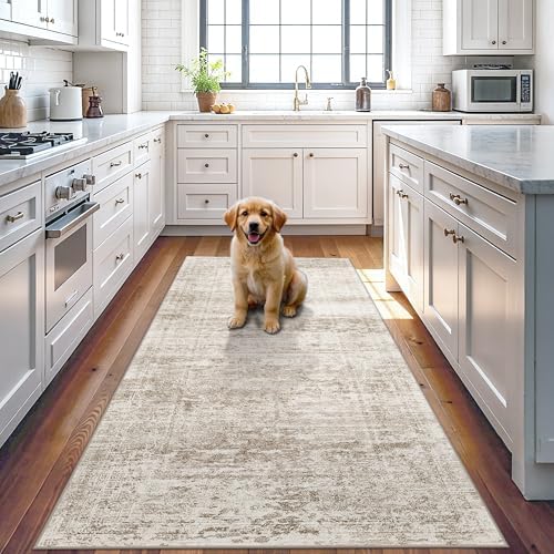 3x6 Washable Runner Rug: 6ft Runners for Hallways Soft Non Slip Kitchen Rug by TOPRUUG