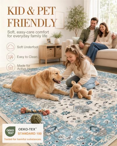OLANLY 2x4 Washable Accent Rug Non Slip Carpet for Entryway Kitchen Bedside - Image 5