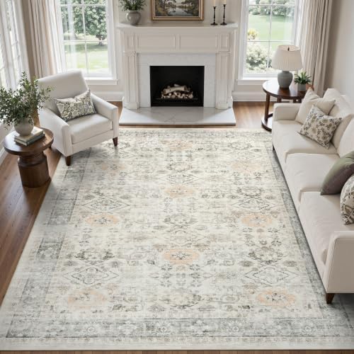 DCX Distressed Vintage Washable 5x7 Area Rug by DCXWashableRug