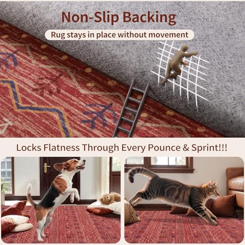 SERISSA 2x10 Washable Non-Slip Boho Runner Rug for Hallway - Image 5