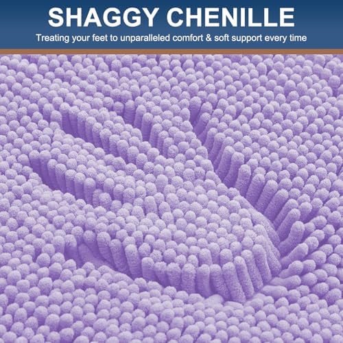 Smiry Bathroom Rugs 47X24, Luxury Chenille Extra Soft Absorbent Bath Mat - Image 3