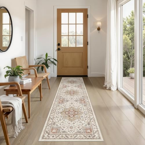 cotiled 2x6 Hallway Runner Rug for Entryway, Non-Slip Vintage, Golden Taupe by COTILED