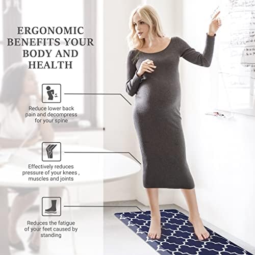 WISELIFE Anti Fatigue Mats for Kitchen Floor, 17.3" x 39", 4/5 Inch, Blue - Image 6