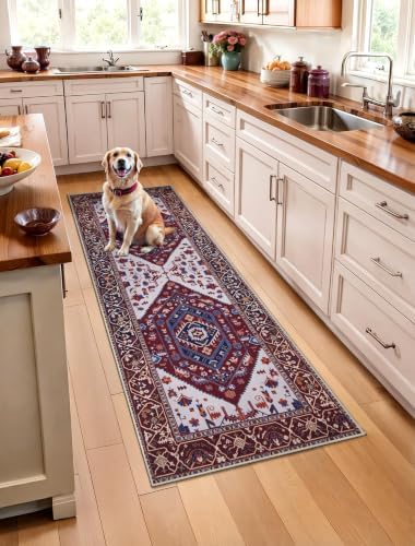 SERISSA 2x5 Washable Non Slip Boho Runner Rug for Hallway by SERISSAHomeDecorCollection