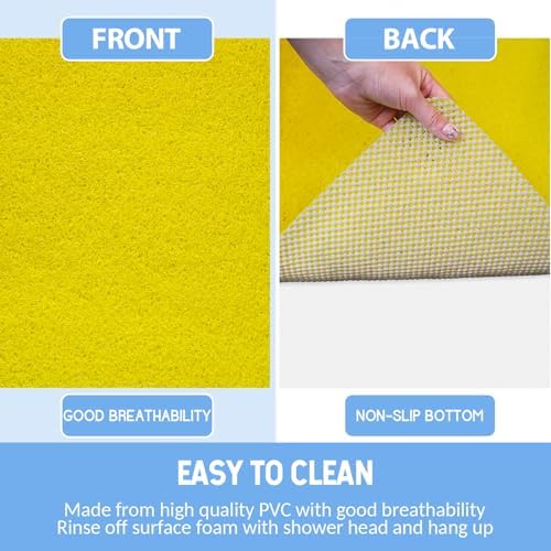 Hargiis Non-Slip Bathtub Mat, Anti Slip Shower Mat, Fast Drying Bathtub Mats, Foot Scrubber Mat, Anti Slip Mat for Tub, Floor, Bathroom, Kitchen, Home, Hotel (Yellow 40"×28") - Image 4