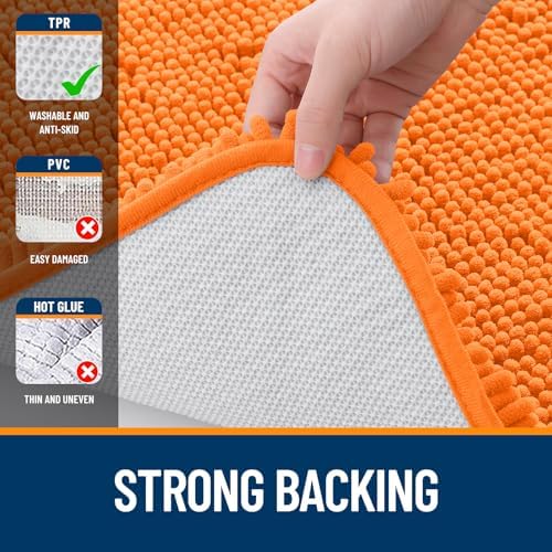 OLANLY Bathroom Rugs 35x24, Extra Soft Absorbent Chenille Bath Rugs - Image 6