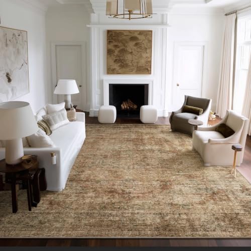 Machine Washable Rugs for Living Room: 9x12 Area Rugs for Bedroom by NoiFamo