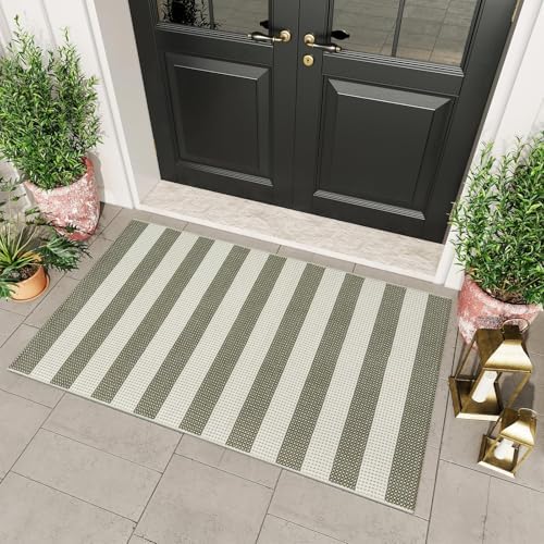 OJIA Outdoor Rug 3'x5' Washable Entryway Rugs Front Door Mat Porch Rug - Image 2