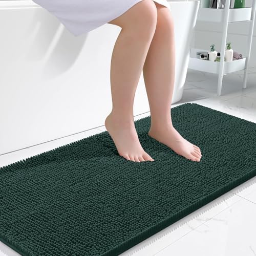 OLANLY Bathroom Runner Rugs 45x27, Extra Soft Absorbent Chenille Bath Rugs by OLANLY