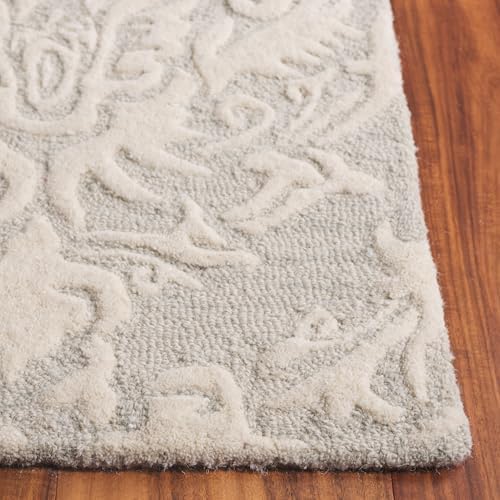 SAFAVIEH Blossom Collection Accent Rug - 2'6" x 4', Sage & Ivory, Handmade Wool, Ideal for High Traffic Areas in Entryway, Living Room, Bedroom (BLM107C) - Image 3