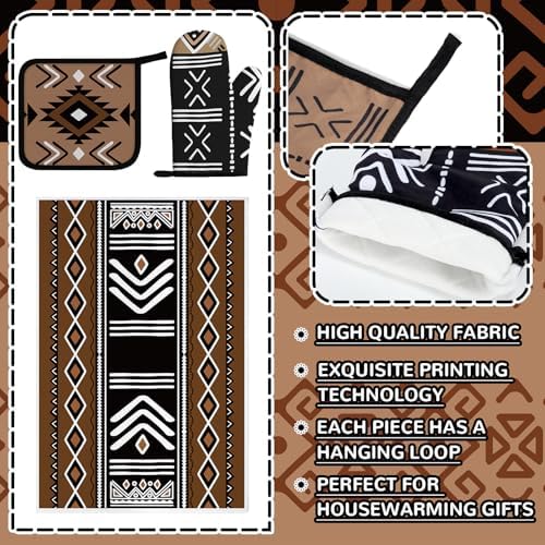 Fourluoo 10 Pcs Western Aztec Kitchen Decor and Accessories Set - Image 5