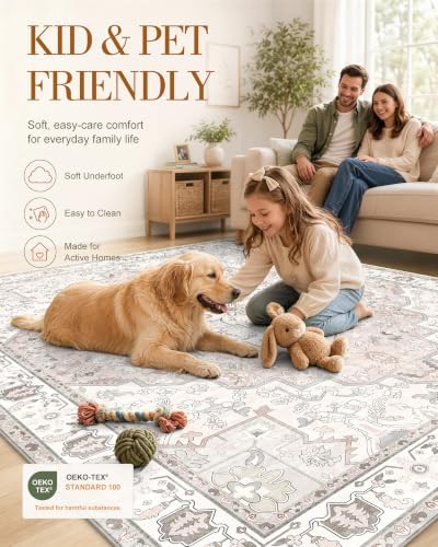 OLANLY 2x3 Washable Small Rug Non Slip Indoor Door Mat for Entryway Bedside - Image 5