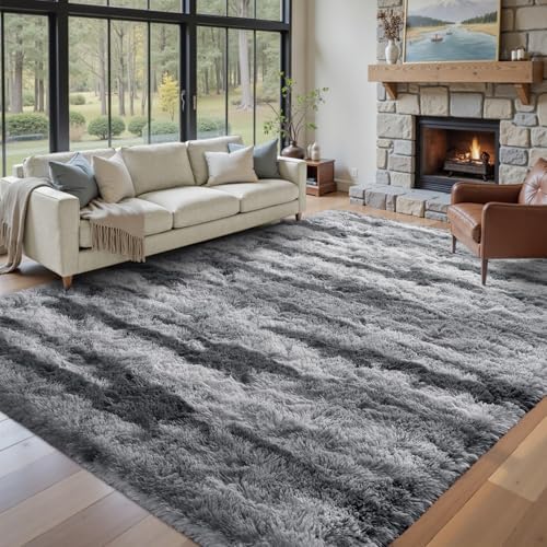 Zebra 6x9 ft Fuzzy Rug for Living Room,Black White Bedroom Area Rugs Non-Slip,Carpet for Nursery Kids PlayRoom Indoor Modern Plush Carpets by Lo%CC%80utiRootHome