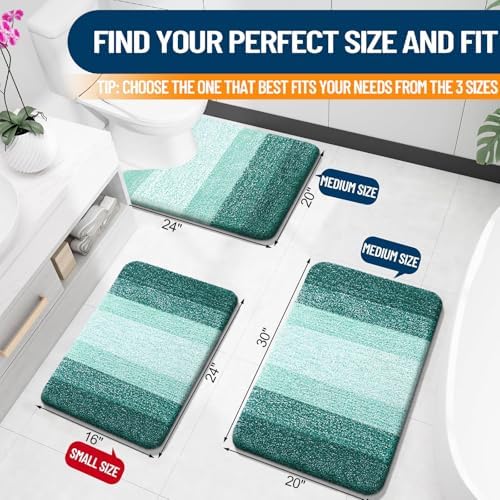 OLANLY Large Bathroom Rugs 44x32, Extra Soft Absorbent Microfiber Bath Rugs - Image 2