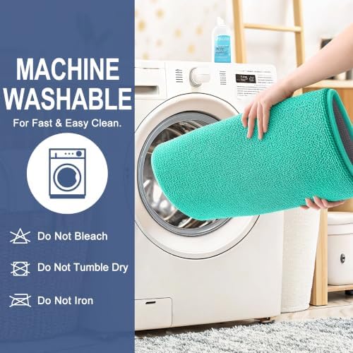 OLANLY Thick Memory Foam Bathroom Rugs 36x24, Soft Absorbent Bath Mat, Teal - Image 6