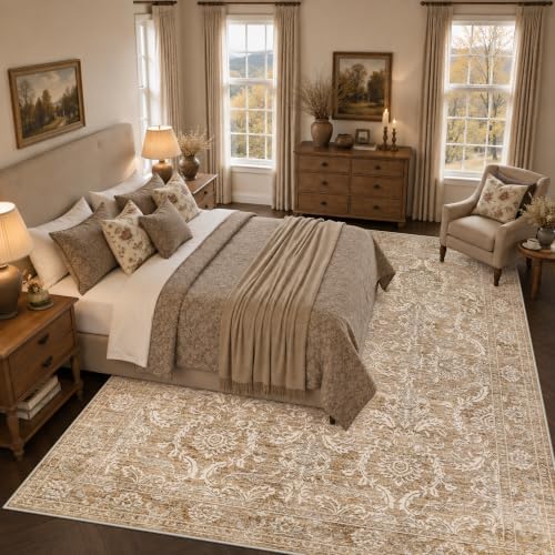9x12 Area Rugs Living Room: Washable Vintage Rug for Bedroom - Image 2