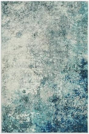 Lahome Modern Abstract Area Rug - Small 2x3 Washable Entryway Rugs Non-Slip Low Pile, Accent Throw Carpet for Kitchen Bath Mats Laundry Front Indoor Doormat,Blue/Grey - Image 7
