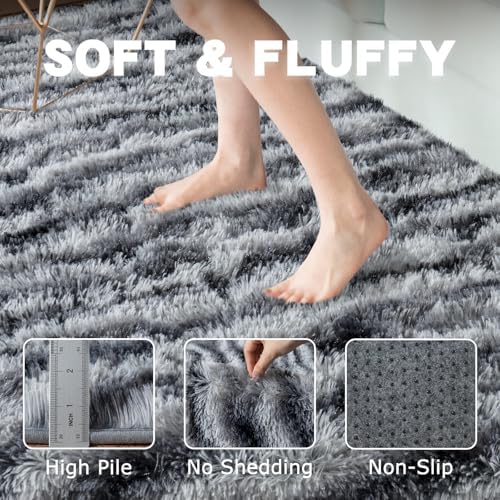 8x10 Zebra Fluffy Rug for Bedroom Living Room Washable Non-Slip - Image 5
