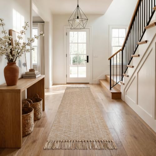 Collive Boho Hallway Runner Rug, 2.6' x 7' Washable Bathroom Mats by Collive