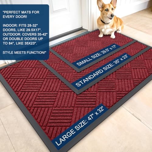 OLANLY Front Door Mat Outside Entrance 47x32, Waterproof Heavy-Duty Doormat - Image 2