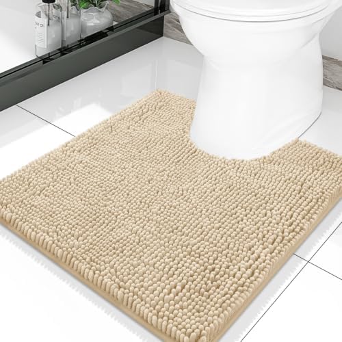 Smiry Toilet Rugs U-Shaped 20x20, Extra Soft Absorbent Contoured Bath Mat by Smiry