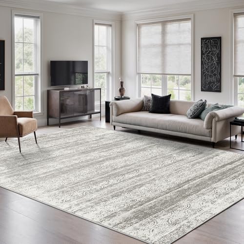 Miukiki 5x7 Washable Area Rug for Living Room, Soft Non Slip Rug Grey - Image 5