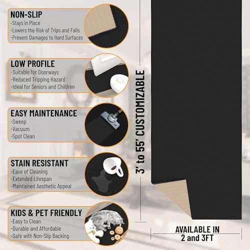 Ottomanson 3x8 Rug Runners for Hallways – Non-Slip Kitchen Rugs - Image 2
