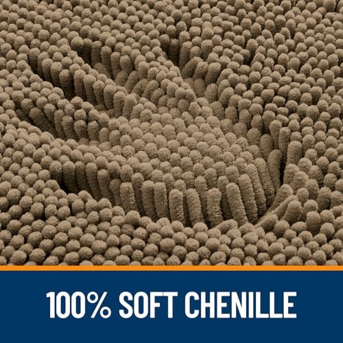 OLANLY Bathroom Runner Rugs 44x24, Extra Soft Absorbent Chenille Bath Rugs - Image 3