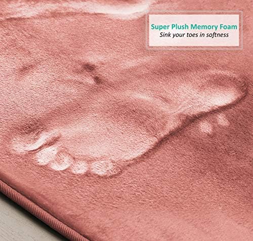 Clara Clark Bathroom Rugs, Velvet Memory Foam Bath Mat, Non-Slip Bath Rugs, Machine Wash, Dries Quickly, Ultra Soft Plush Bath Mats for Bathroom, - Image 6