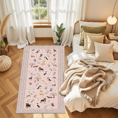 Pink Floral Hallway Runner Rug 2x4 for Bedroom Kitchen - Image 5
