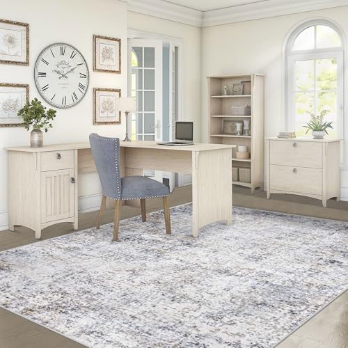 XLUEZ 5x7 Area Rugs for Living Room, Washable Modern Abstract Large Area Rug Neutral Soft Non Slip Kids Rug Stain Resistant Indoor Carpet for Bedroom Nursery Dining Room Playroom(Bluegrey, 5'x7') - Image 6