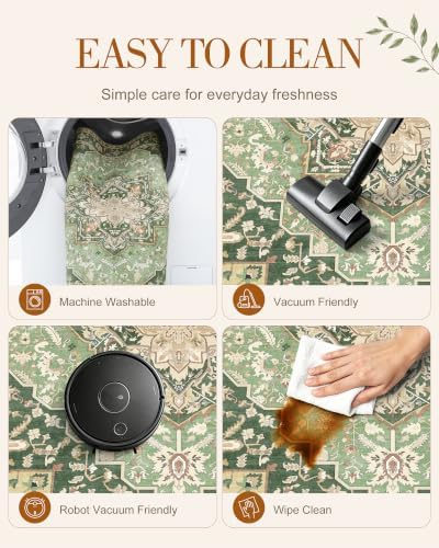 OLANLY 2x7 Washable Runner Rug, Soft Non Slip Carpet for Hallway Kitchen - Image 6
