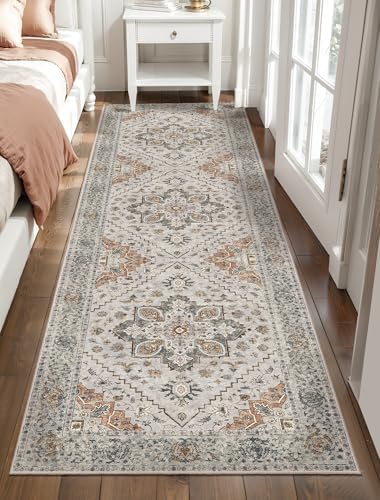 Tangsoo Vintage 2.6x12 Hallway Runner Rugs Washable Runner Rug Non Slip - Image 3