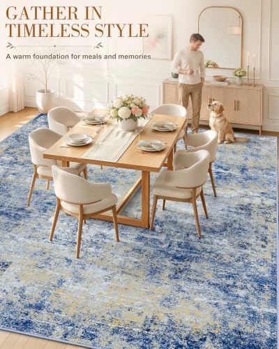 OLANLY 9x12 Washable Area Rug, Soft Non Slip Carpet for Bedroom Living Room - Image 3