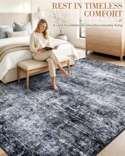OLANLY 5x7 Washable Area Rug, Soft Non Slip Carpet for Bedroom Living Room - Image 3