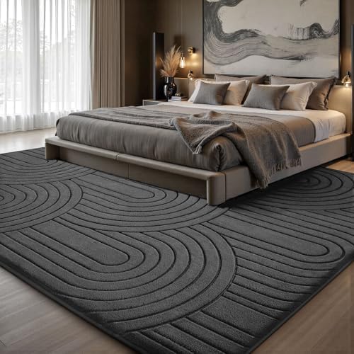 Sour Lemon 8x10 Area Rugs for Living Room Bedroom, Large Carpet Grey Rug - Image 5